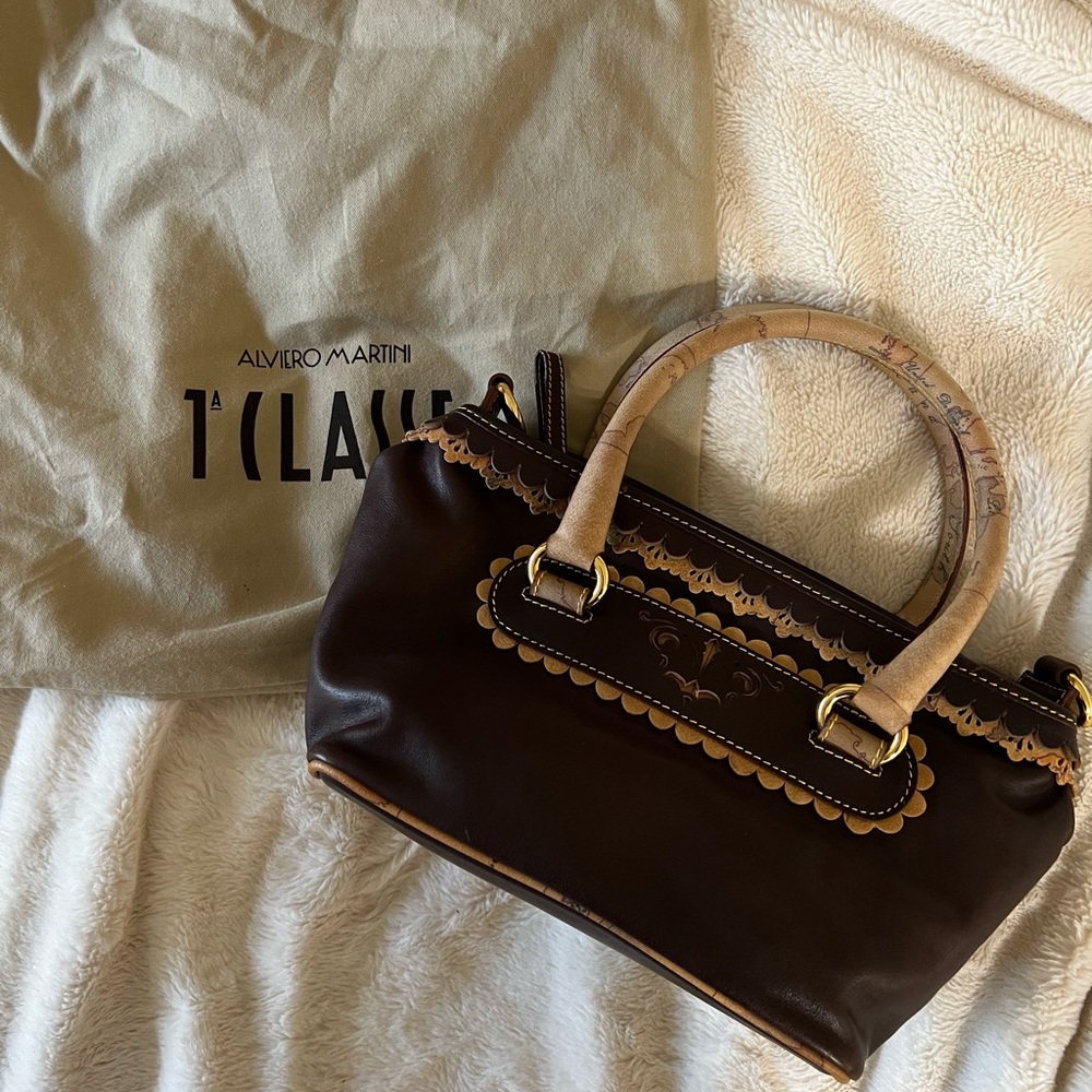 Alviero Martini Dark Brown Top Handle Bag